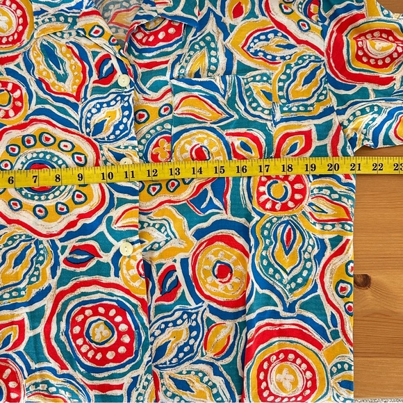 Women's Printed Shirt | Whimsical Blouse | Short Sleeve Viscose Shirt Women - Picture 7 of 8